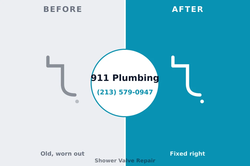 Before and after: plumbing repair Charlotte Hall, MD